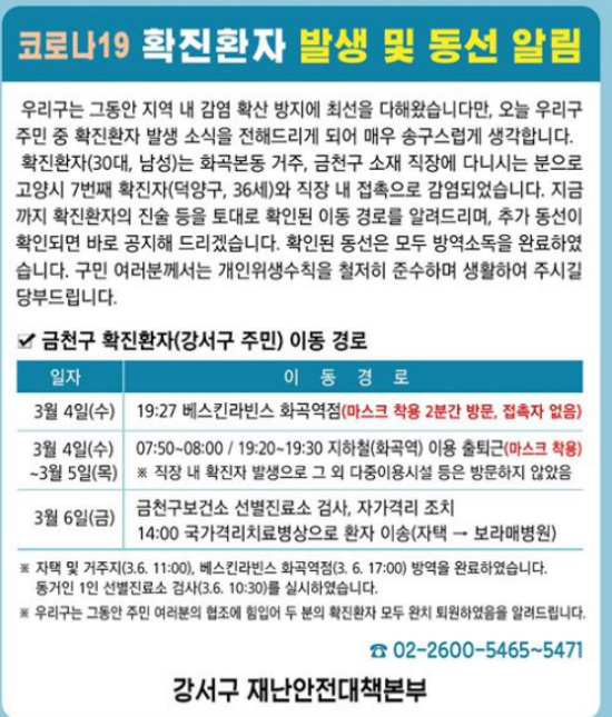 [Noticias de última hora] Corona Confirmador de Hwagok-Bon-dong visita la estación de Baskin Robbins Hwagok