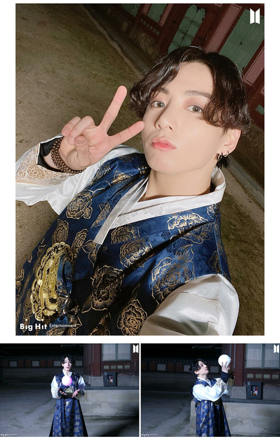 BTS Jungkook wearing hanbok and exuding flowery beauty...fans heartbeat with a beautiful figure!